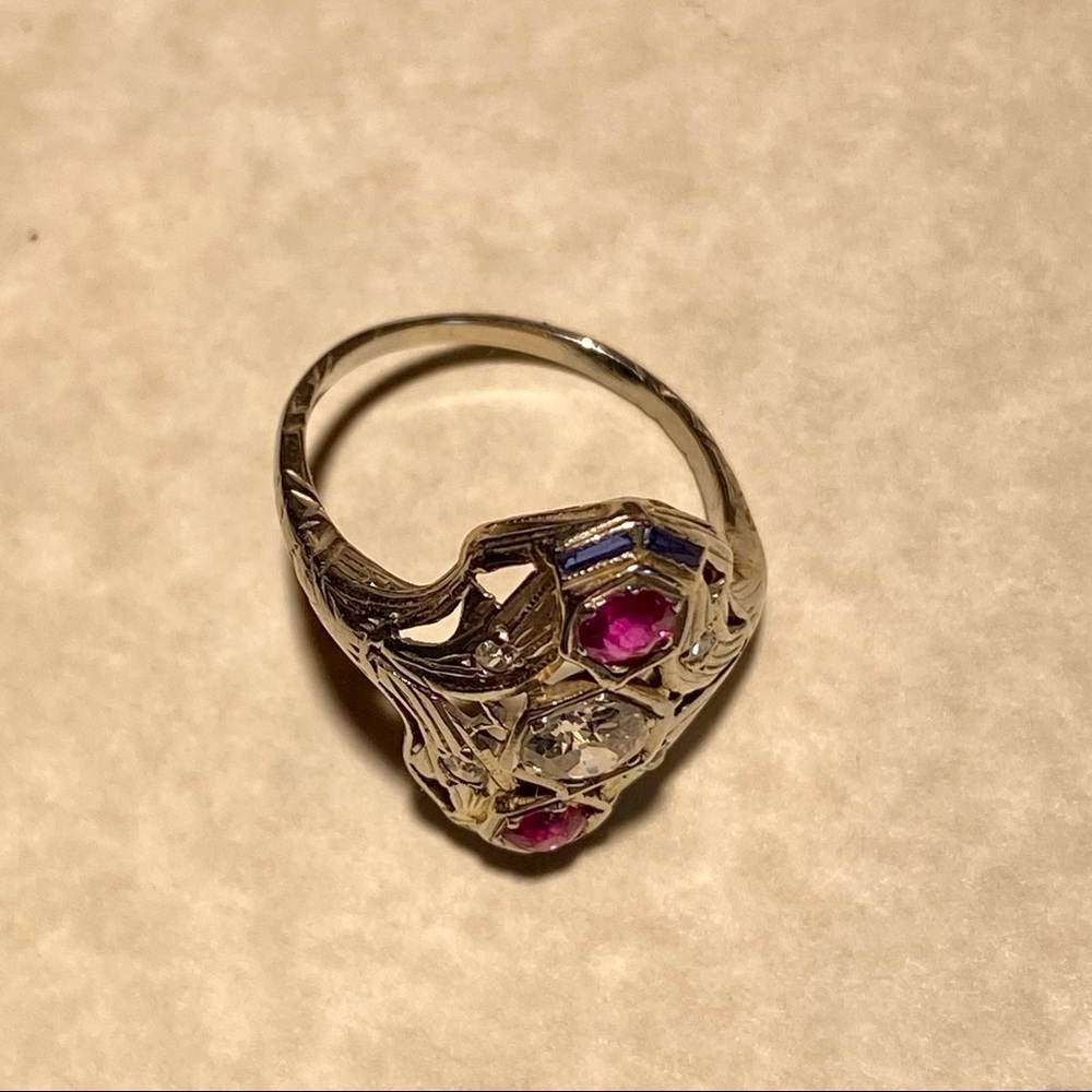18k DIAMOND RUBY RING 6 - Picture 13 of 15